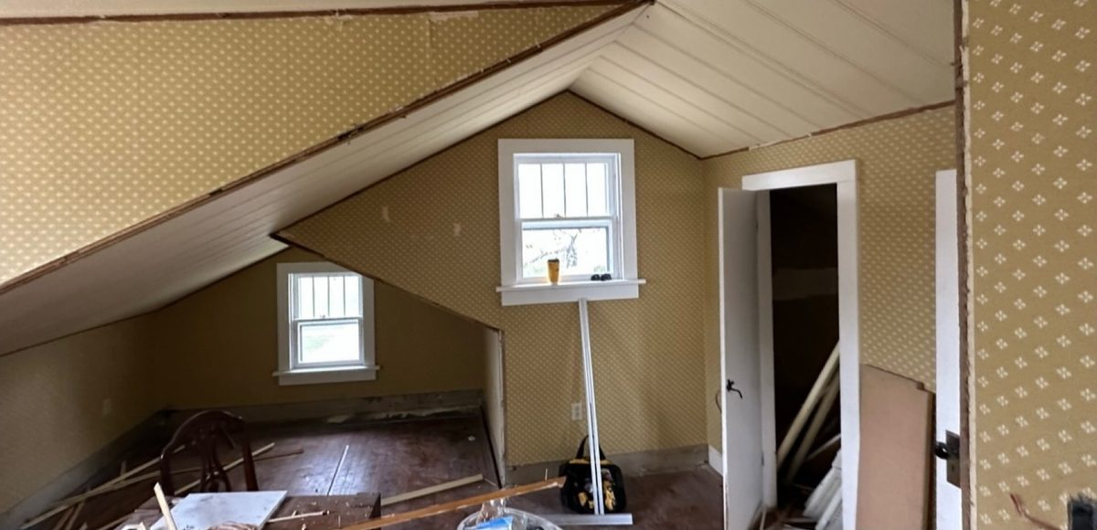 The same attic before the remodel